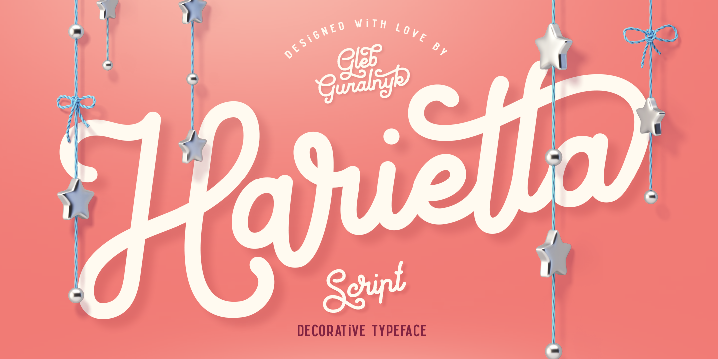 Beispiel einer Harietta Regular-Schriftart